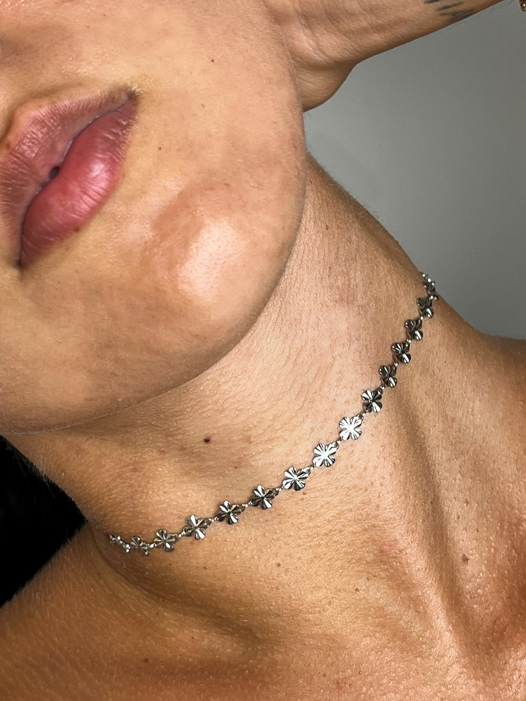 COLLANA QUADRIFOGLIO ARGENTO