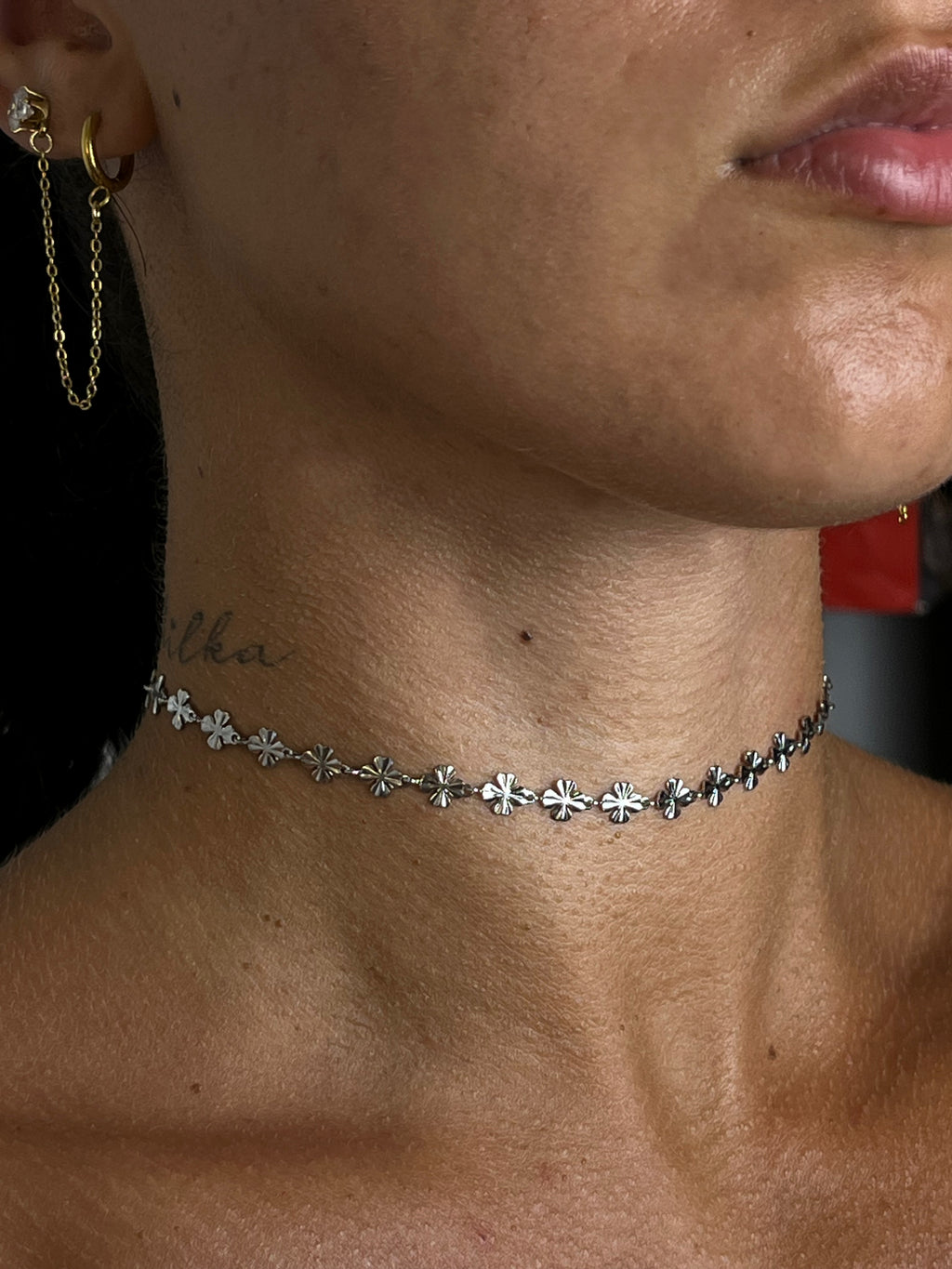 COLLANA QUADRIFOGLIO ARGENTO