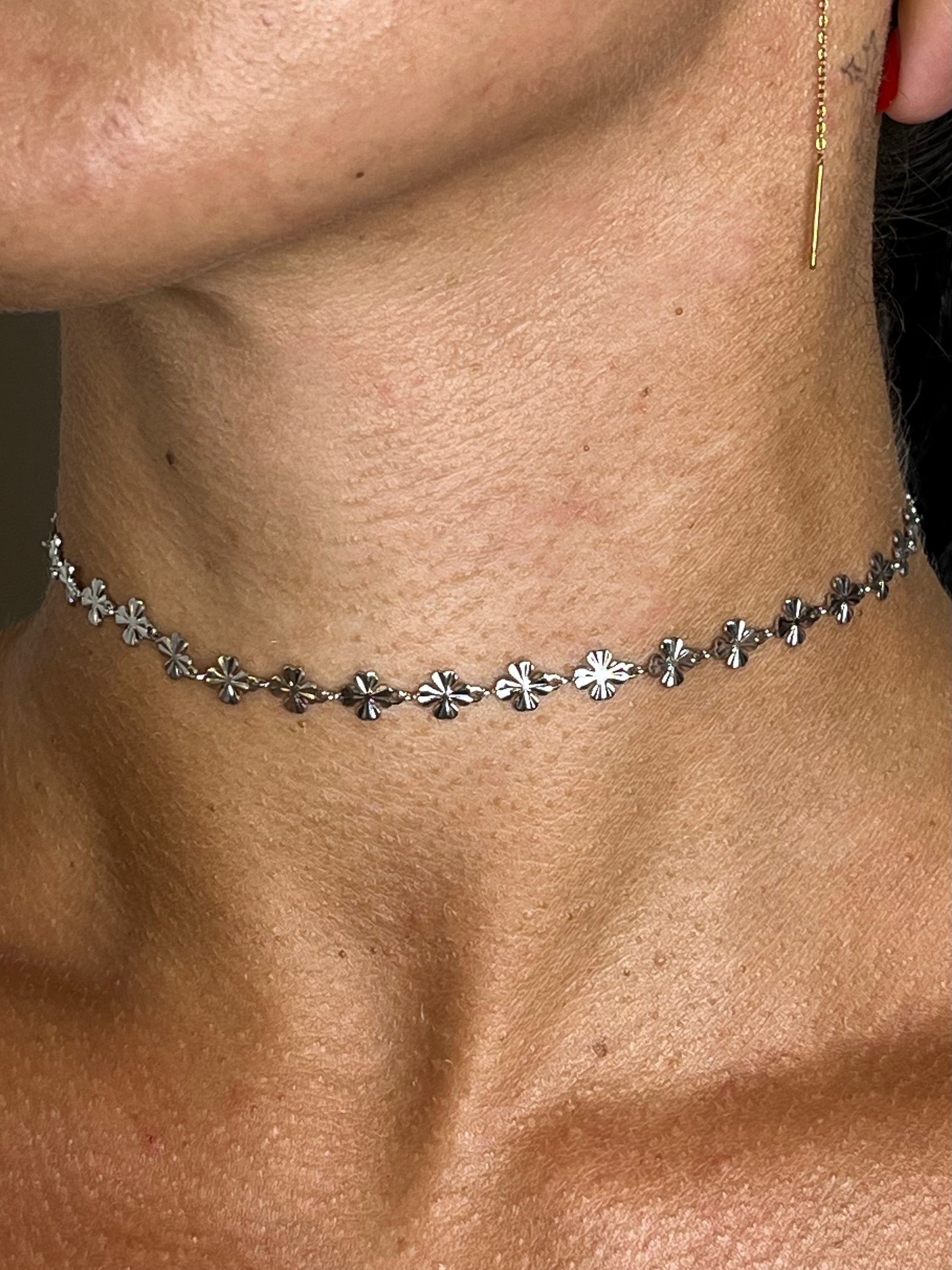 COLLANA QUADRIFOGLIO ARGENTO