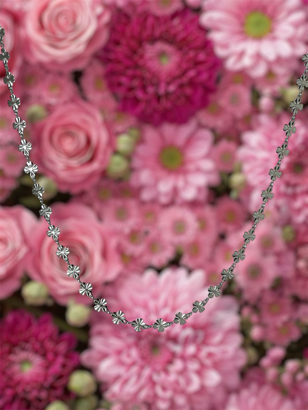 COLLANA QUADRIFOGLIO ARGENTO