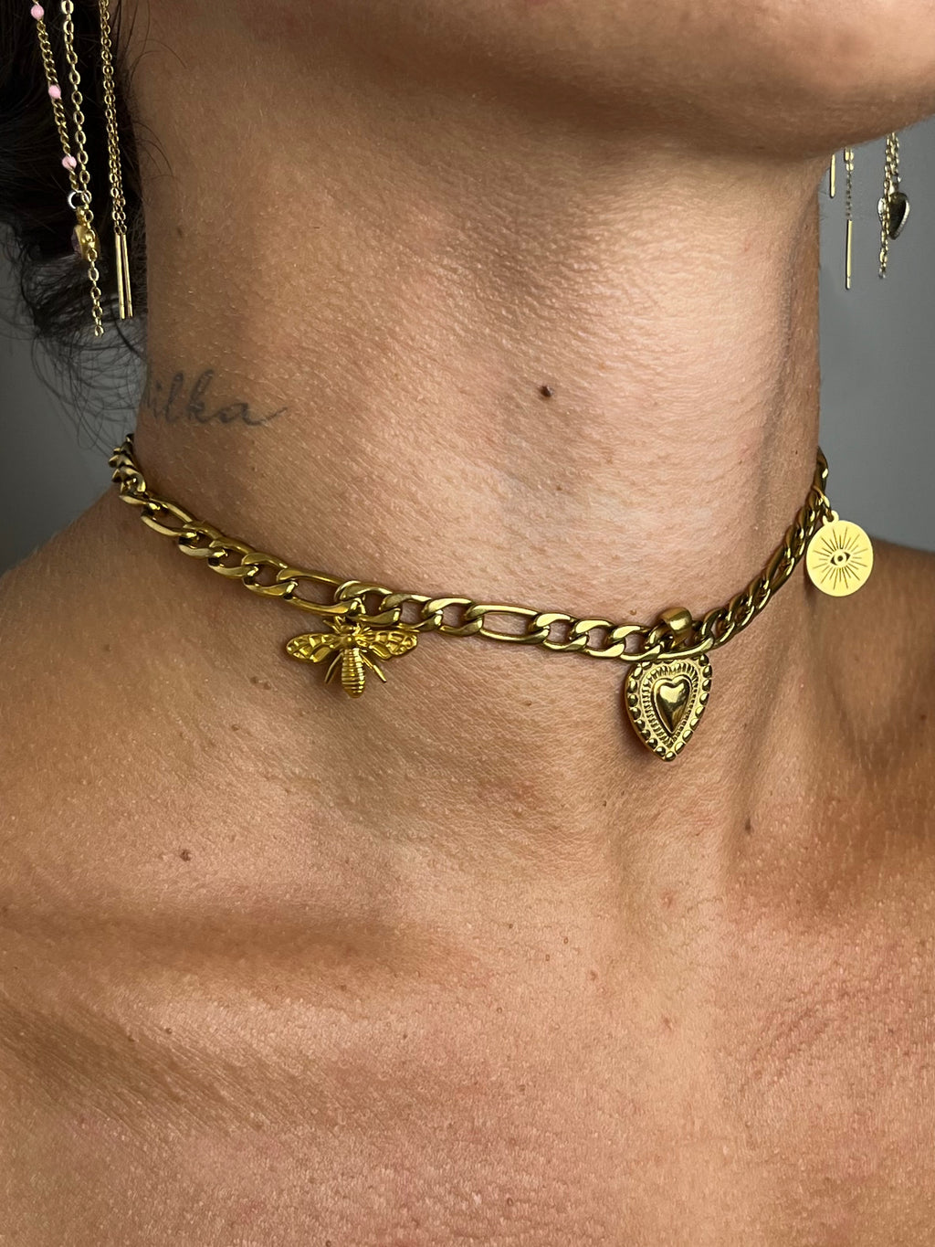 Collana Chocker Cuore Sacro