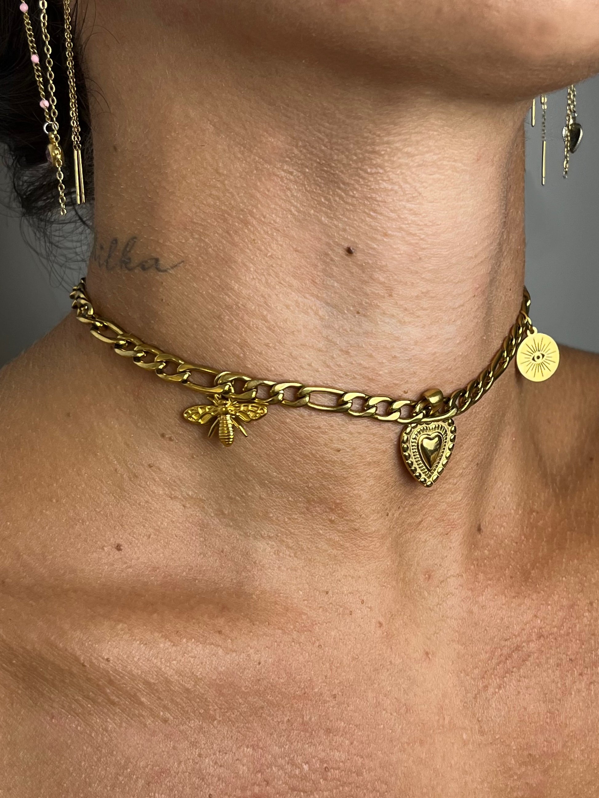 Collana Chocker Cuore Sacro