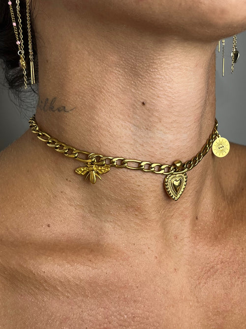 Collana Chocker Cuore Sacro